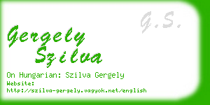 gergely szilva business card